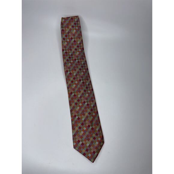 Mens Knightsbridge Tie Multicolored Checkered 100% Polyester Tie - Picture 1 of 6